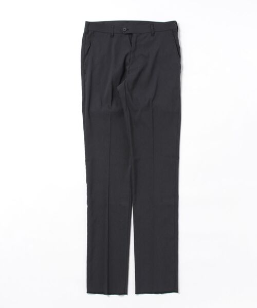 m.f.editorial(エムエフエディトリアル)の「【接触冷感 吸汗速乾 ストレッチ】タカキュー リネン混 ノータック ビジネス パンツ(スラックス・メンズ・グレー系その他2/ネイビー・LARGE/MEDIUM)」の4枚目の写真