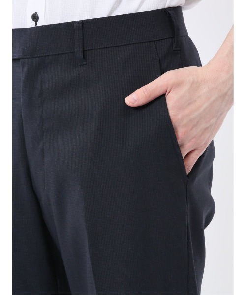 m.f.editorial(エムエフエディトリアル)の「【接触冷感 吸汗速乾 ストレッチ】タカキュー リネン混 ノータック ビジネス パンツ(スラックス・メンズ・グレー系その他2/ネイビー・LARGE/MEDIUM)」の19枚目の写真