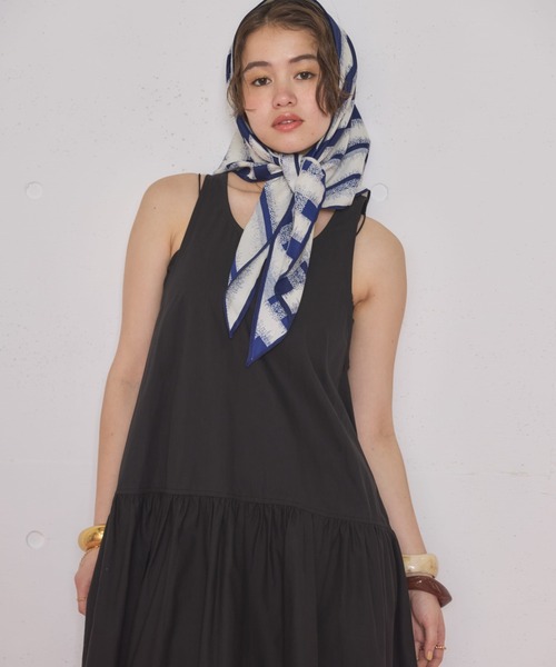 MIRROR STOKE（ミラーストーク）の「【ZOZO限定】SLEEVELESS TIERED ONEPIECE/スリーブレスティアードワンピース（ワンピース・レディース・ブラック/ブラウン・MEDIUM）」の13枚目の写真