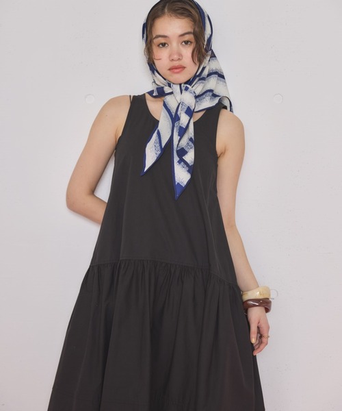 MIRROR STOKE（ミラーストーク）の「【ZOZO限定】SLEEVELESS TIERED ONEPIECE/スリーブレスティアードワンピース（ワンピース・レディース・ブラック/ブラウン・MEDIUM）」の15枚目の写真