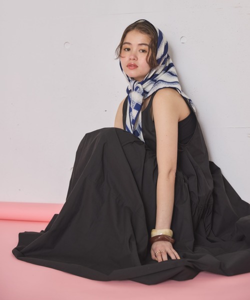 MIRROR STOKE（ミラーストーク）の「【ZOZO限定】SLEEVELESS TIERED ONEPIECE/スリーブレスティアードワンピース（ワンピース・レディース・ブラック/ブラウン・MEDIUM）」の16枚目の写真