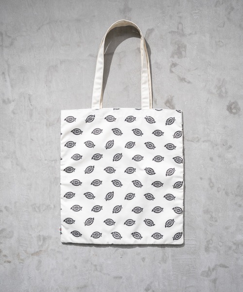 Dickies(ディッキーズ)の「【Dickies】DK EX PRINT TOTE BAG MN / ディッキーズ ロゴ総柄 プリント トートバッグ(トートバッグ・メンズ・オレンジ/ブラック・FREE)」の4枚目の写真