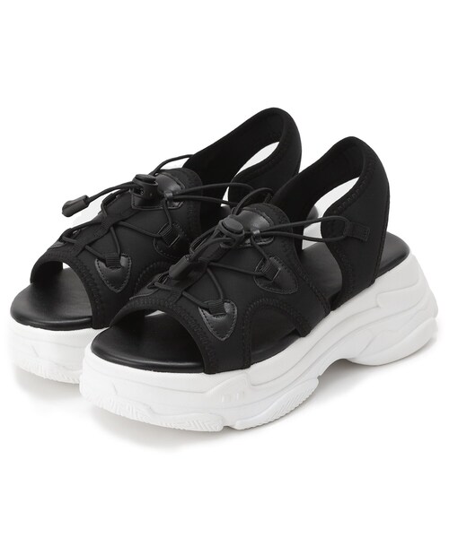 ITS'DEMO(イッツデモ)の「【M・L展開】厚底スポサン(サンダル・レディース・オフホワイト/ブラック・38/40)」の4枚目の写真