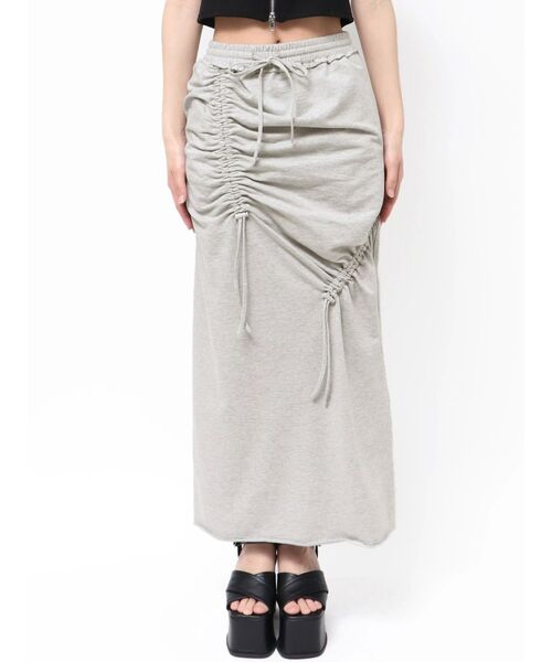 EMODA（エモダ）の「ギャザーマキシスカート（スカート・レディース・グレー/ブラック・FREE）」の8枚目の写真