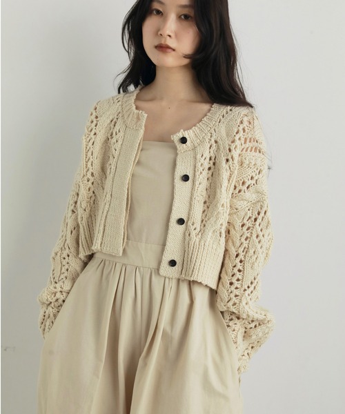 anuke（アンヌーク）の「Cable Knit Cardigan（ニット/セーター