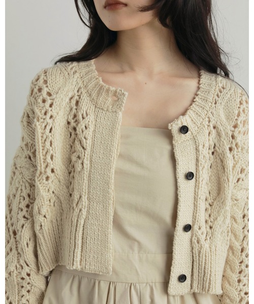 anuke（アンヌーク）の「Cable Knit Cardigan（ニット/セーター）」 - WEAR