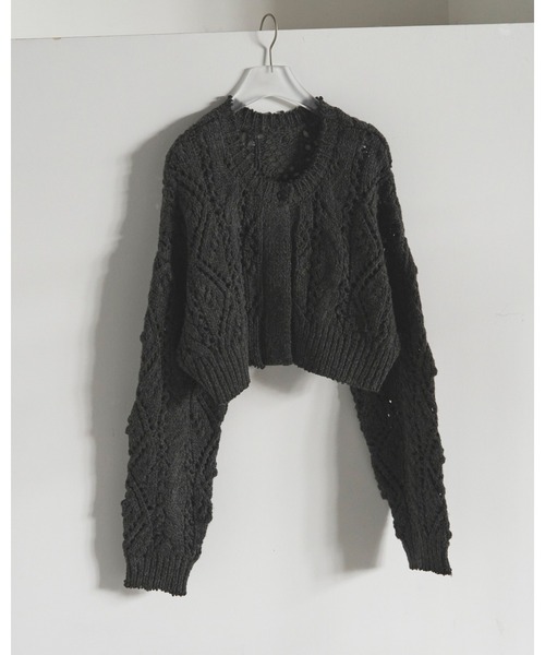 anuke（アンヌーク）の「Cable Knit Cardigan（ニット/セーター