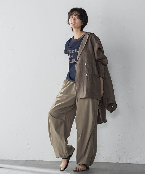 セール】撥水サイドラインパラシュートパンツ≪手洗い可能≫（その他
