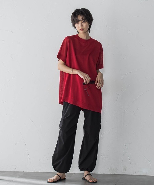 MAYSON GREY（メイソングレイ）の「撥水サイドラインパラシュートパンツ≪手洗い可能≫（その他パンツ・レディース・ブラック/ホワイト/ボルドー/ベージュ・M/L）」の19枚目の写真