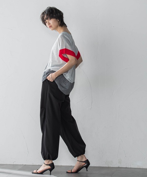 MAYSON GREY（メイソングレイ）の「撥水サイドラインパラシュートパンツ≪手洗い可能≫（その他パンツ・レディース・ブラック/ホワイト/ボルドー/ベージュ・M/L）」の18枚目の写真