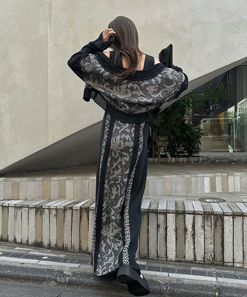 willfully ワンピース ブラウス セットアップ jacquard panel square