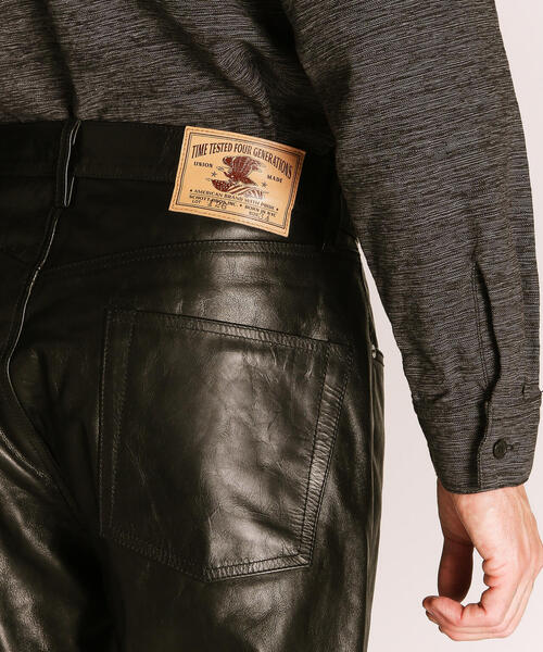 schott（ショット）の「Schott/ショット/LOT.025 LEATHER PANTS/レザーパンツ（その他パンツ・メンズ・ブラック・36/34/32/30）」の14枚目の写真