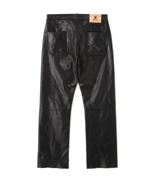 Schott レザーパンツ　サイズ32 Schott N.Y.C 大きいサイズ ショット ブーツカット レザーパンツ
