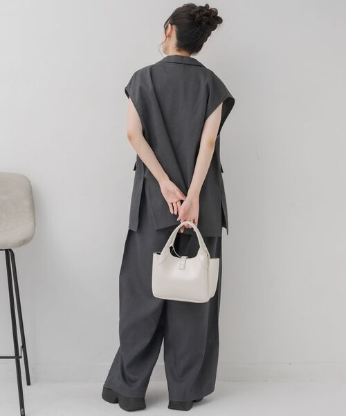 RETRO GIRL（レトロガール）の「テーラードベスト（ベスト・レディース・ナチュラル/ダークグレー/ベージュ・FREE）」の9枚目の写真