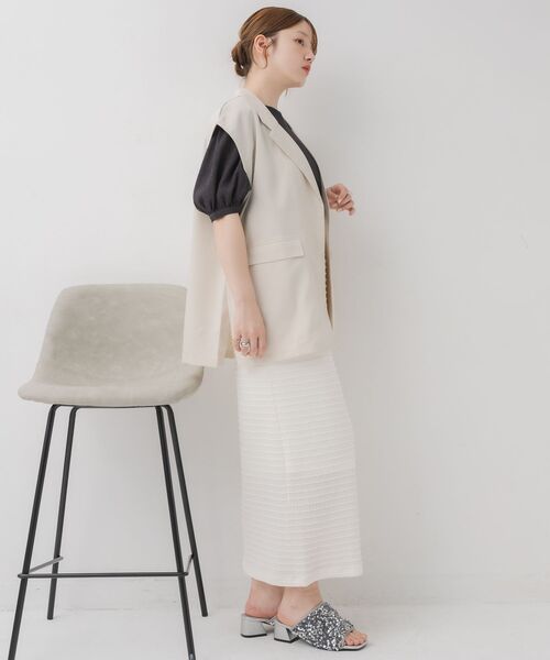 RETRO GIRL（レトロガール）の「テーラードベスト（ベスト・レディース・ナチュラル/ダークグレー/ベージュ・FREE）」の15枚目の写真