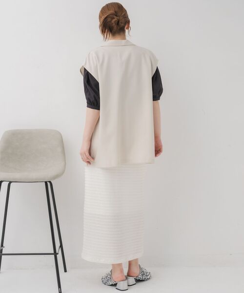 RETRO GIRL（レトロガール）の「テーラードベスト（ベスト・レディース・ナチュラル/ダークグレー/ベージュ・FREE）」の17枚目の写真