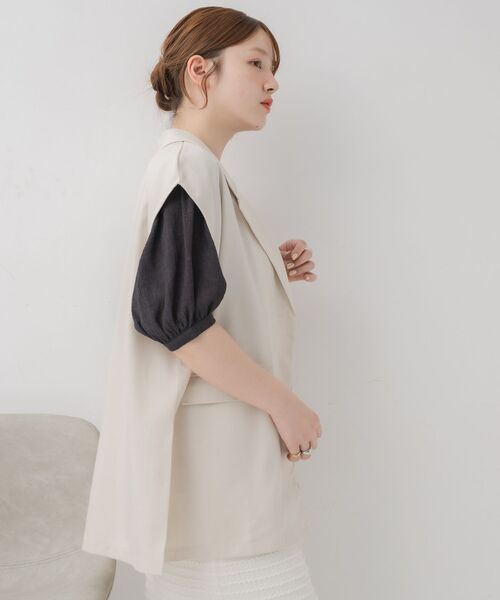 RETRO GIRL（レトロガール）の「テーラードベスト（ベスト・レディース・ナチュラル/ダークグレー/ベージュ・FREE）」の19枚目の写真