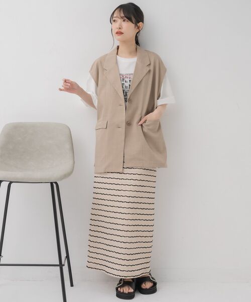 RETRO GIRL（レトロガール）の「テーラードベスト（ベスト・レディース・ナチュラル/ダークグレー/ベージュ・FREE）」の22枚目の写真