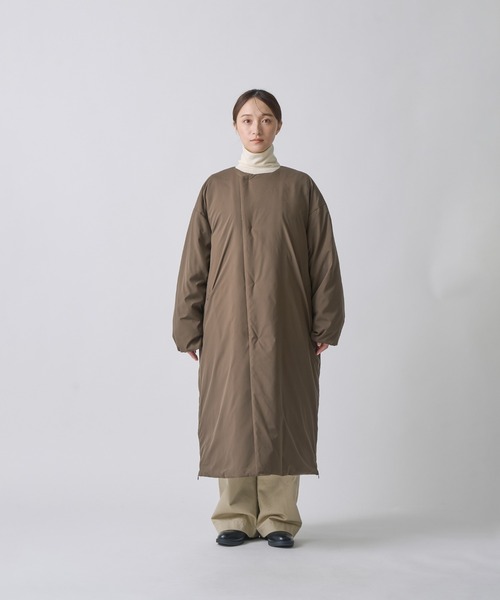 miffew（ミフュー）の「「miffew/ ミフュー」COLLARLESS DOWN COAT（ダウンジャケット/コート・レディース・ブラウン/グレイッシュベージュ/ブラック・2/1）」の14枚目の写真