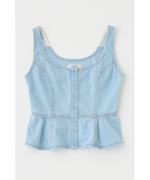 セール】【セットアップ対応】SQUARE NECK DENIM ビスチェ
