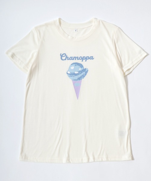 アイスクリームプリント半袖Tシャツ ハーフパンツ ルームウェア/上下