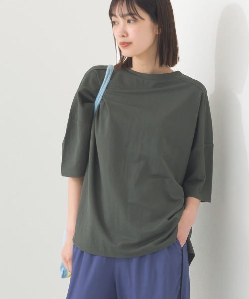 接触冷感オーバーサイズ半袖プルオーバーTシャツ（Tシャツ