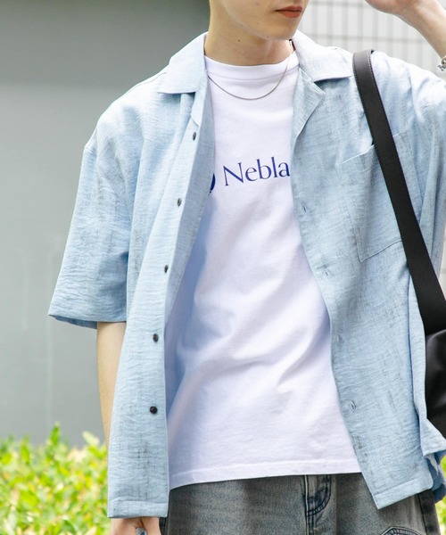 SENSE OF PLACE by URBAN RESEARCH（センスオブプレイスバイアーバンリサーチ）の「マーブルオープンカラーショートスリーブシャツ（シャツ/ブラウス・メンズ・グレー/チャコールグレー/ブルー/ブラウン・MEDIUM/LARGE）」の8枚目の写真