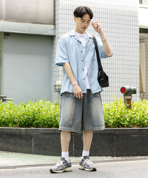 SENSE OF PLACE by URBAN RESEARCH（センスオブプレイスバイアーバンリサーチ）の「マーブルオープンカラーショートスリーブシャツ（シャツ/ブラウス・メンズ・グレー/チャコールグレー/ブルー/ブラウン・MEDIUM/LARGE）」の11枚目の写真