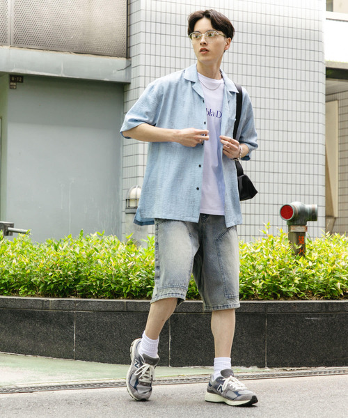 SENSE OF PLACE by URBAN RESEARCH（センスオブプレイスバイアーバンリサーチ）の「マーブルオープンカラーショートスリーブシャツ（シャツ/ブラウス・メンズ・グレー/チャコールグレー/ブルー/ブラウン・MEDIUM/LARGE）」の13枚目の写真