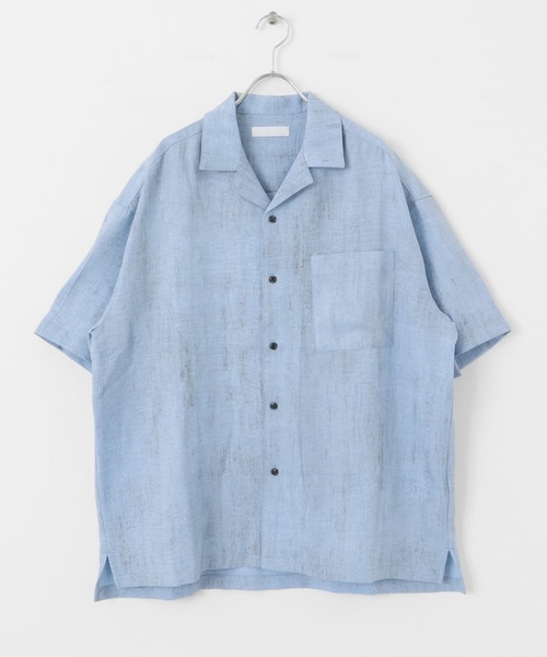 SENSE OF PLACE by URBAN RESEARCH（センスオブプレイスバイアーバンリサーチ）の「マーブルオープンカラーショートスリーブシャツ（シャツ/ブラウス・メンズ・グレー/チャコールグレー/ブルー/ブラウン・MEDIUM/LARGE）」の21枚目の写真