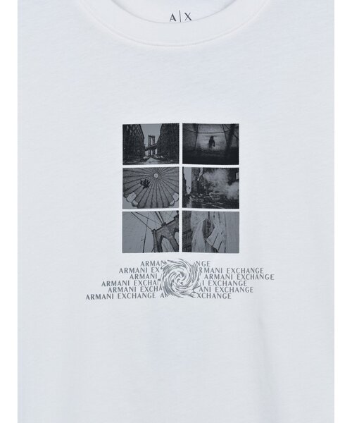 ARMANI EXCHANGE（アルマーニエクスチェンジ）の「【ARMANI EXCHANGE】ボックスプリントTシャツ ショートスリーブTEE 半袖T（Tシャツ/カットソー・メンズ・ホワイト/ブラック・2/3）」の4枚目の写真