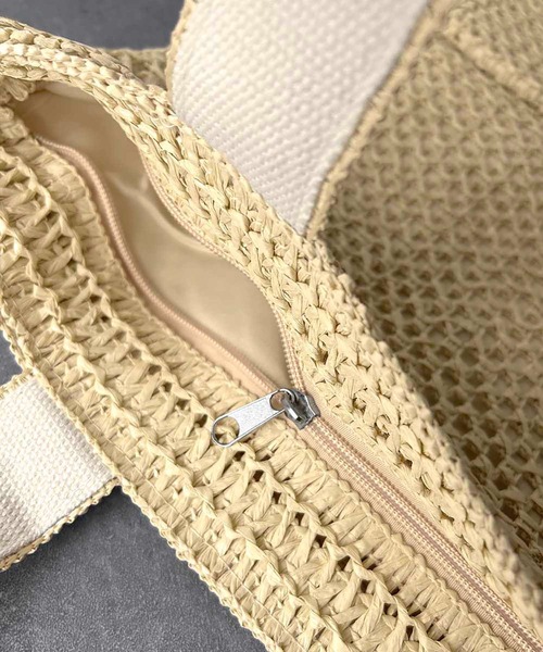 LOWO(ロワ)の「メッシュトートバッグ(トートバッグ・レディース・キャメル/ベージュ/カーキ・-)」の10枚目の写真