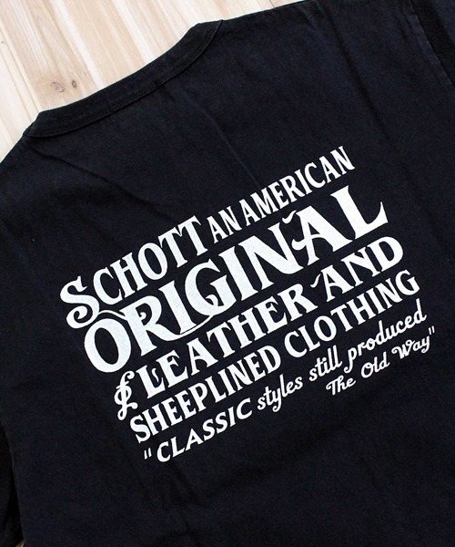 Schott(ショット)の「SNOWWASH T-SHIRT ADVERTISEMENT(Tシャツ/カットソー・メンズ・オリーブ/ネイビー/ブラック・XXL/XL/L/M)」の6枚目の写真