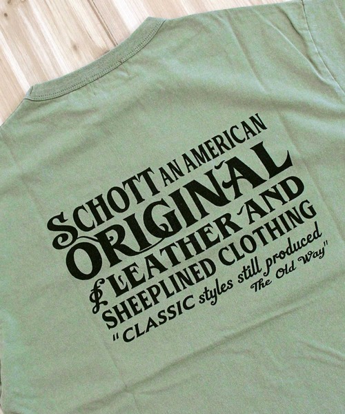 Schott(ショット)の「SNOWWASH T-SHIRT ADVERTISEMENT(Tシャツ/カットソー・メンズ・オリーブ/ネイビー/ブラック・XXL/XL/L/M)」の10枚目の写真