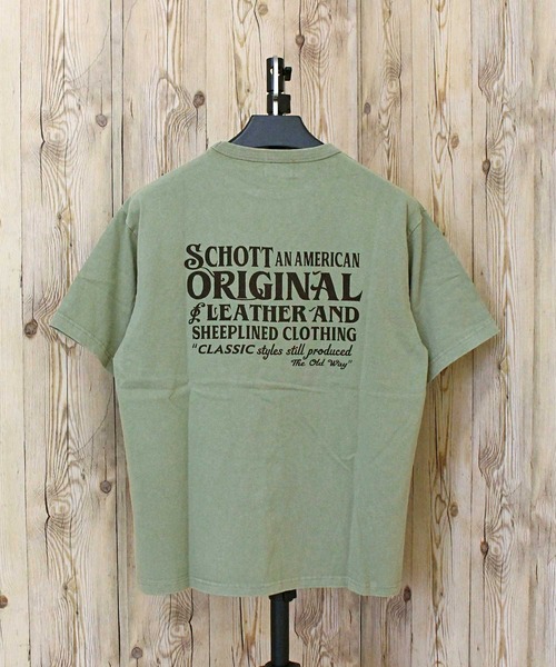 Schott(ショット)の「SNOWWASH T-SHIRT ADVERTISEMENT(Tシャツ/カットソー・メンズ・オリーブ/ネイビー/ブラック・XXL/XL/L/M)」の8枚目の写真