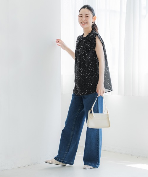 coca(coca)(コカ)の「コットンフリルトップス(Tシャツ/カットソー・レディース・ダークブラウン/A/ホワイト/B・S/L/M)」の17枚目の写真