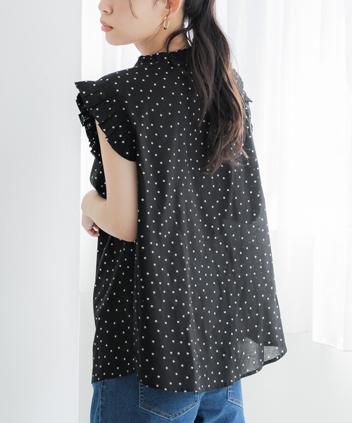 coca(coca)(コカ)の「コットンフリルトップス(Tシャツ/カットソー・レディース・ダークブラウン/A/ホワイト/B・S/L/M)」の18枚目の写真
