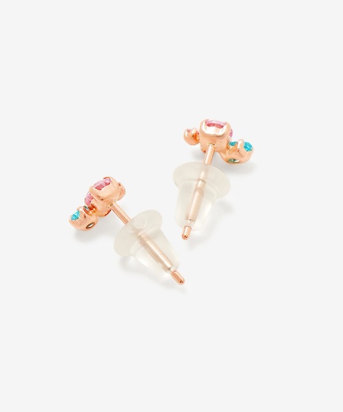 ESTELLE（エステール）の「K10 ピンクゴールド キュービックジルコニア ピアス ESTELLE/エステール（ピアス（両耳用）・レディース・ピンクゴールド・-）」の4枚目の写真