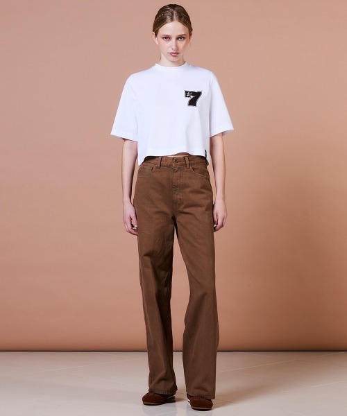 DOUBLE STANDARD CLOTHING(ダブルスタンダードクロージング)の「13.5oz クランチデニムパンツ(デニムパンツ・レディース・キャメル・36/38/34)」の4枚目の写真