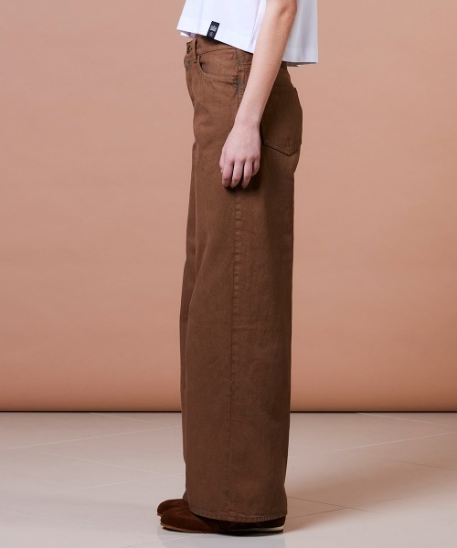 DOUBLE STANDARD CLOTHING(ダブルスタンダードクロージング)の「13.5oz クランチデニムパンツ(デニムパンツ・レディース・キャメル・36/38/34)」の7枚目の写真