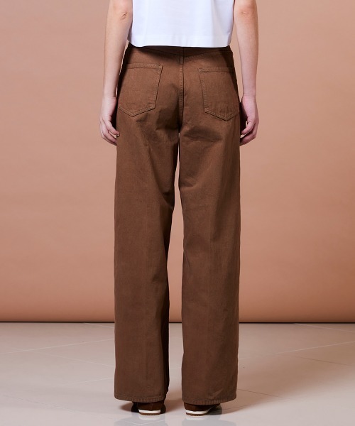 DOUBLE STANDARD CLOTHING(ダブルスタンダードクロージング)の「13.5oz クランチデニムパンツ(デニムパンツ・レディース・キャメル・36/38/34)」の8枚目の写真