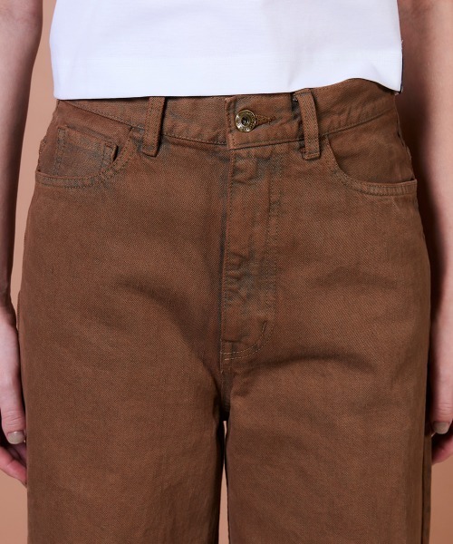 DOUBLE STANDARD CLOTHING(ダブルスタンダードクロージング)の「13.5oz クランチデニムパンツ(デニムパンツ・レディース・キャメル・36/38/34)」の9枚目の写真