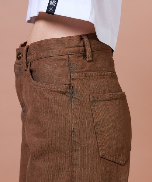 DOUBLE STANDARD CLOTHING(ダブルスタンダードクロージング)の「13.5oz クランチデニムパンツ(デニムパンツ・レディース・キャメル・36/38/34)」の12枚目の写真