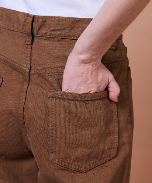 DOUBLE STANDARD CLOTHING(ダブルスタンダードクロージング)の「13.5oz クランチデニムパンツ(デニムパンツ・レディース・キャメル・36/38/34)」の14枚目の写真