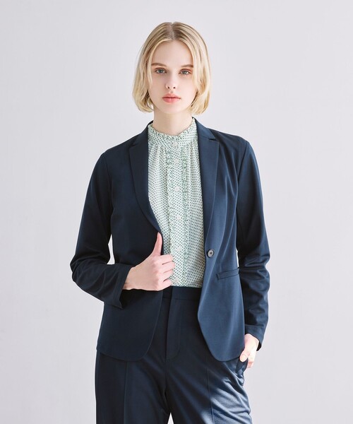 MACKINTOSH LONDON（マッキントッシュ ロンドン）の「サマーポンチジャケット（テーラードジャケット・レディース・ネイビー/ベージュ・40/38）」の2枚目の写真