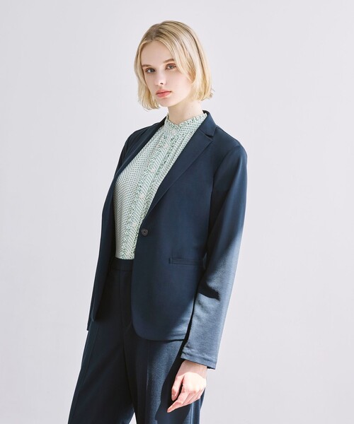 MACKINTOSH LONDON（マッキントッシュ ロンドン）の「サマーポンチジャケット（テーラードジャケット・レディース・ネイビー/ベージュ・40/38）」の14枚目の写真