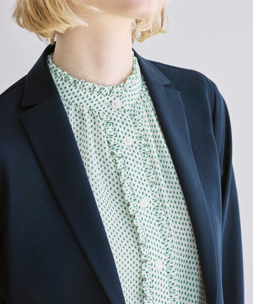 MACKINTOSH LONDON（マッキントッシュ ロンドン）の「サマーポンチジャケット（テーラードジャケット・レディース・ネイビー/ベージュ・40/38）」の8枚目の写真