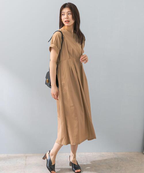 セール】F by ROSSO 撥水ウエストマークドルマンワンピース