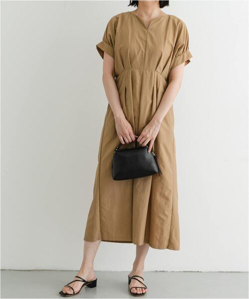 セール】F by ROSSO 撥水ウエストマークドルマンワンピース