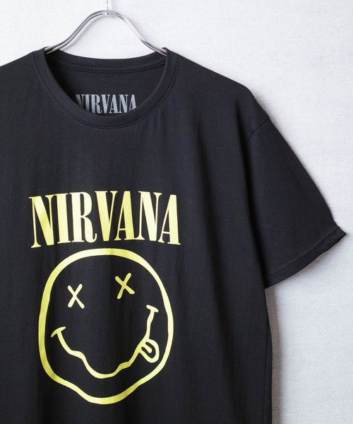 ROCK-OFF(ロックオフ)の「【ROCK-OFF】NIRVANA HAPPY FACE T-SHIRTS(Tシャツ/カットソー・メンズ・ブラック/ホワイト・X-LARGE/LARGE/MEDIUM)」の2枚目の写真